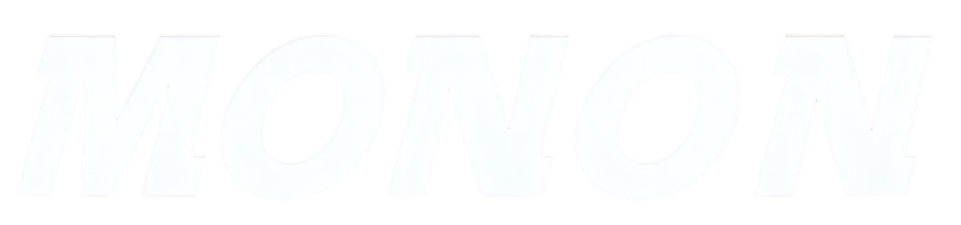 White Monon Text Logo