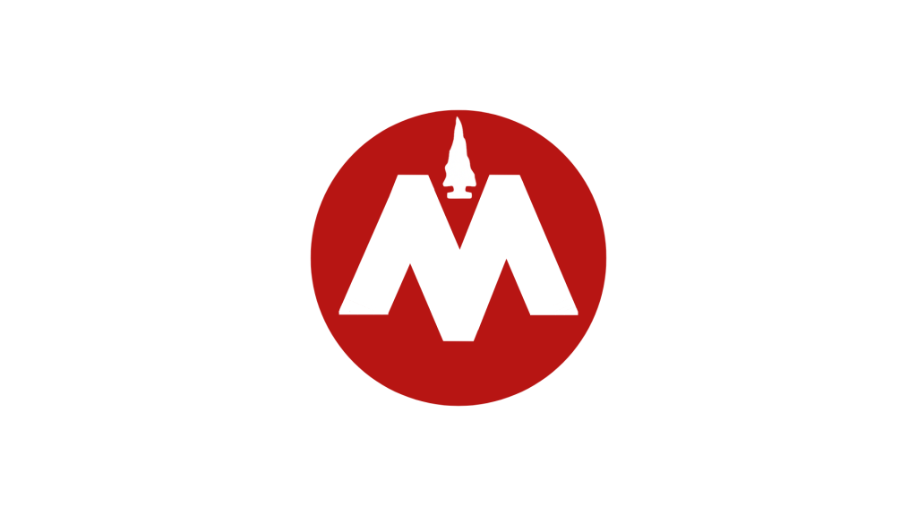 Monon Red Background Circle Logo