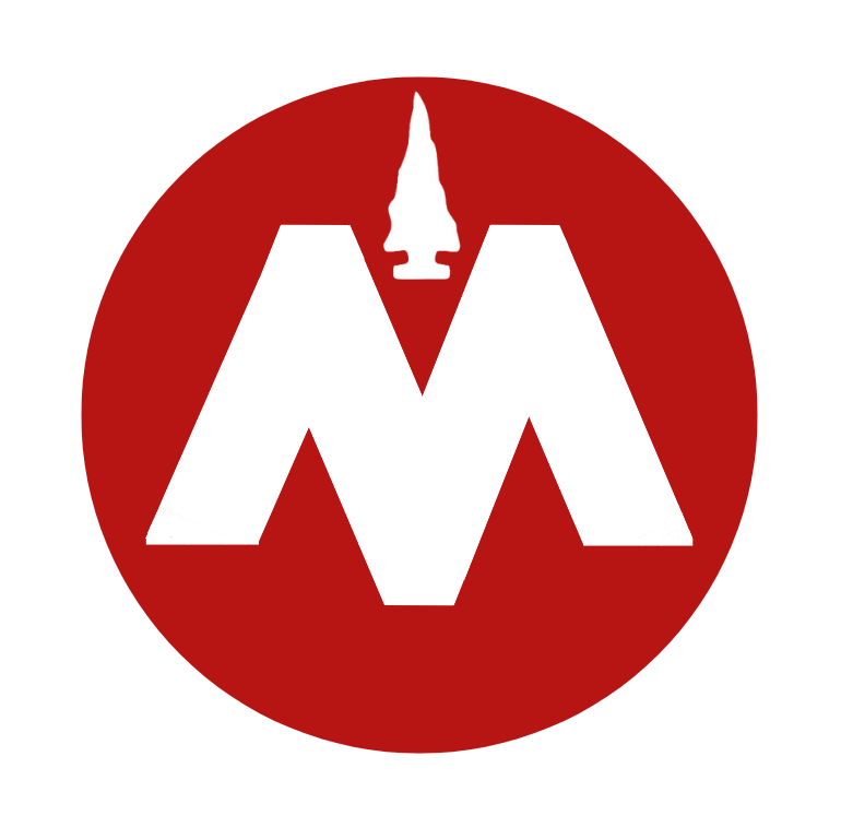 Monon Red Background Circle Logo