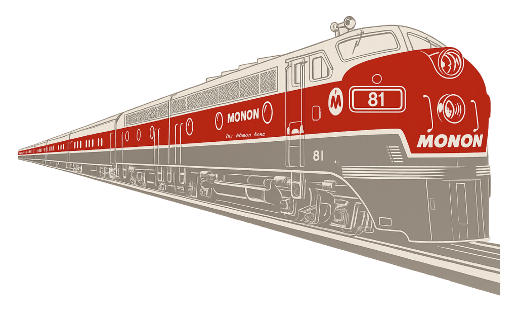 Monon Train w/ The Hoosier Line text